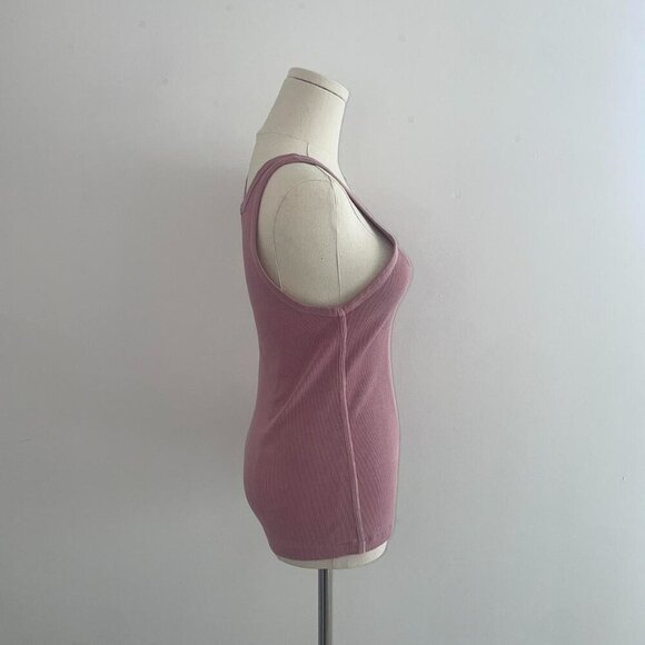 Pink Ribbed Tank Top - Picture 2 of 5